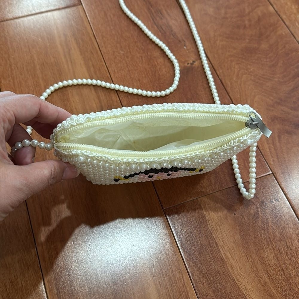 Beaded White Crossbody‎ Bag - Picture 3 of 8
